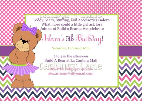 Build A Bear Party Invitations Printable Free Printable Build A Bear Birthday Invitations Free