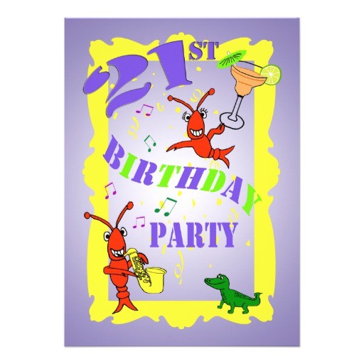 Cajun themed Party Invitations Cajun themed 21st Birthday Party Invitation 5 Quot X 7