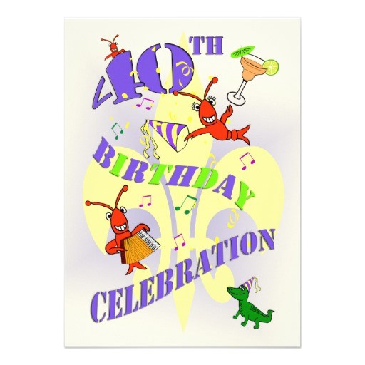 Cajun themed Party Invitations Cajun themed 40th Birthday Party Invitation Zazzle