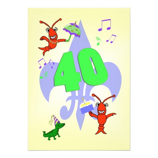 Cajun themed Party Invitations Cajun themed 40th Birthday Party Invitation Zazzle