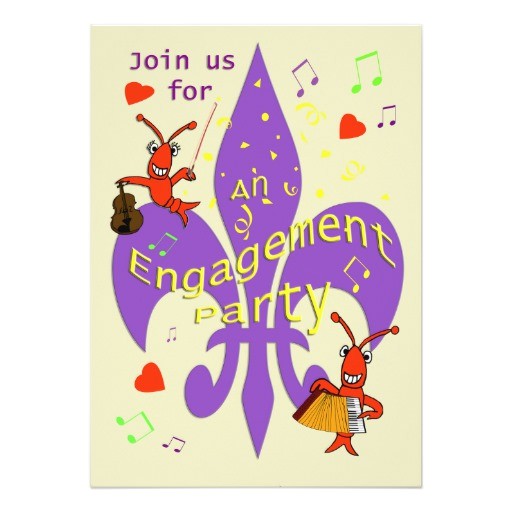 Cajun themed Party Invitations Cajun themed Engagement Party Invitation Zazzle