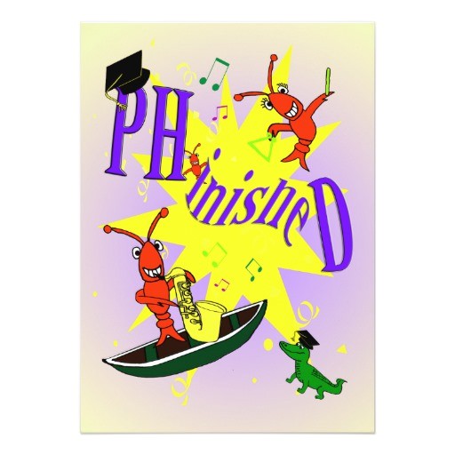 Cajun themed Party Invitations Cajun themed Ph D Party Invitation Zazzle