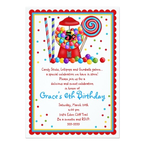 Candy themed Party Invitations Candy themed Birthday Party Invitations Drevio