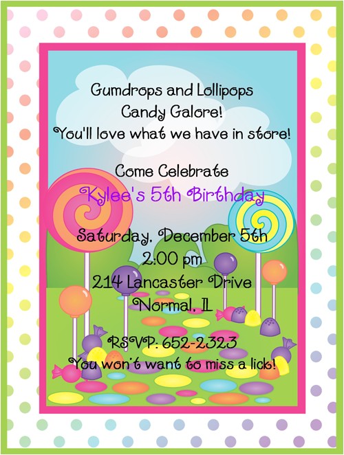 Candyland Birthday Party Invitation Ideas Candyland Birthday Invitations Ideas Bagvania Free