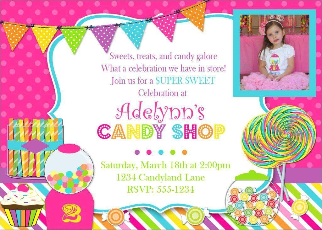 Candyland Birthday Party Invitation Ideas Candyland theme Party Invitations A Birthday Cake