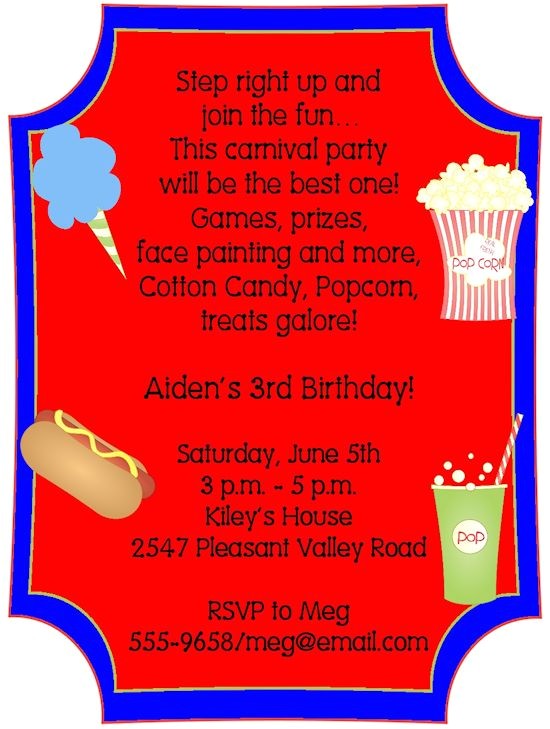 Carnival Party Invitation Wording 17 Best Images About Carnival Birthday Party On Pinterest Carnival Party Invitation Wording 17 Best Images About Carnival Birthday Party On Pinterest