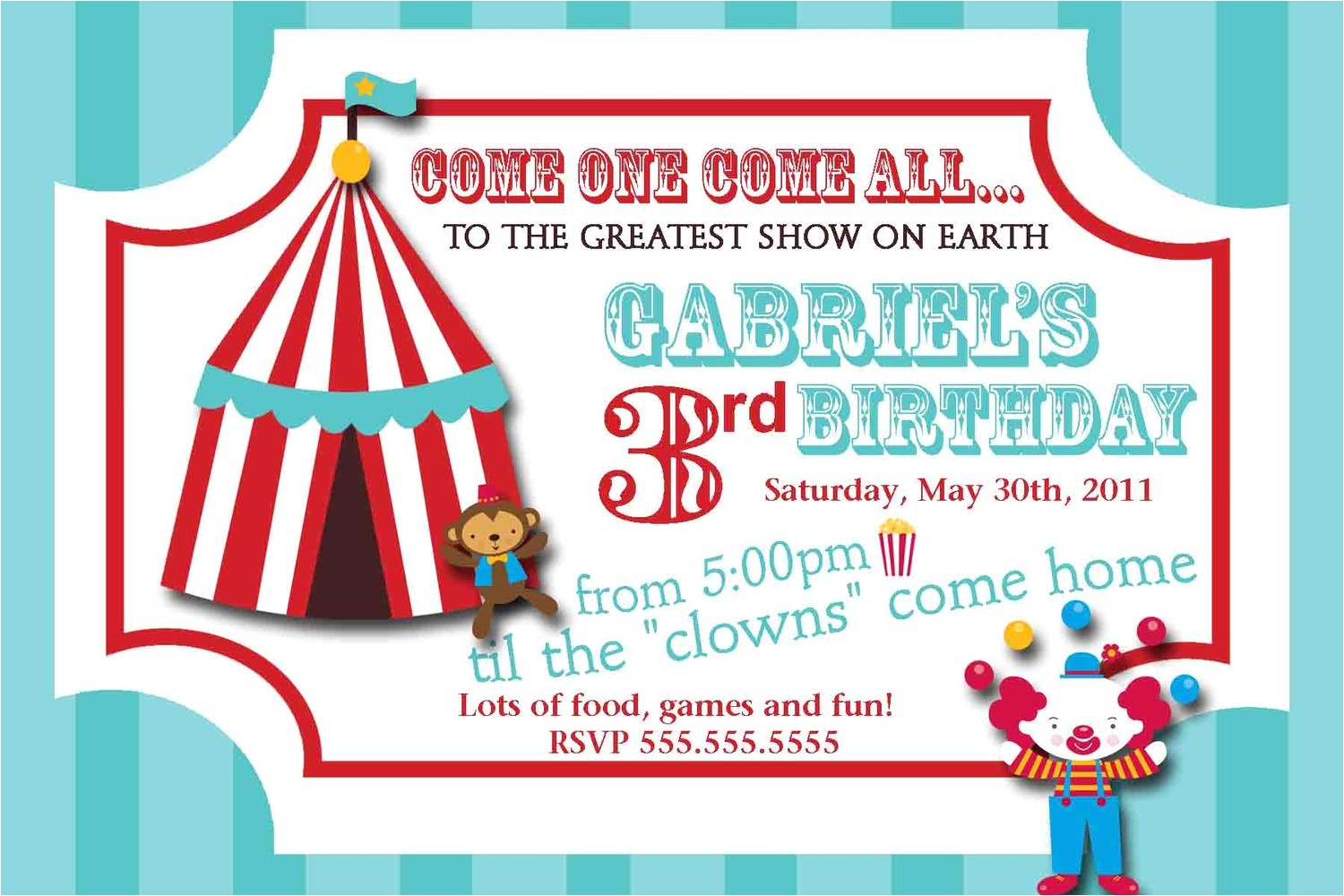 Carnival Ticket Birthday Party Invitations Carnival Ticket Invitation Templates