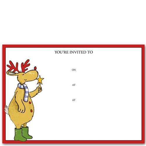 Caspari Christmas Party Invitations Holiday Party Invitations Christmas Cheer Reindeer Invites
