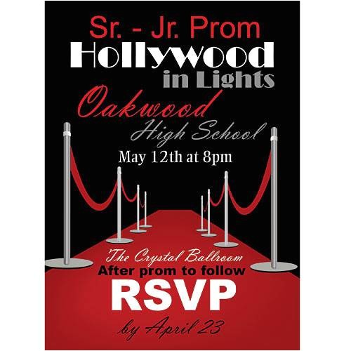 Celebrity Party Invitations Hollywood Red Carpet Invitations Shindigz