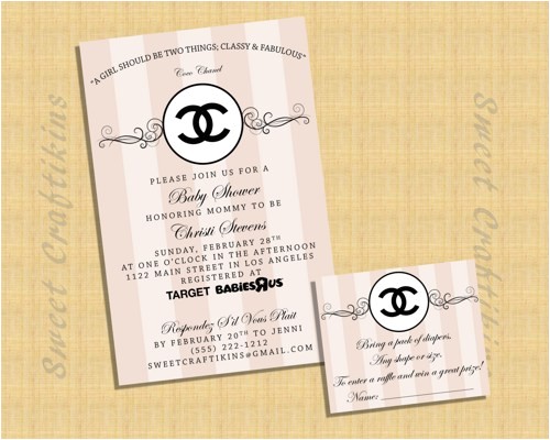 Chanel Party Invitation Template Chanel Invitation Baby Shower Birthday Invite Digital