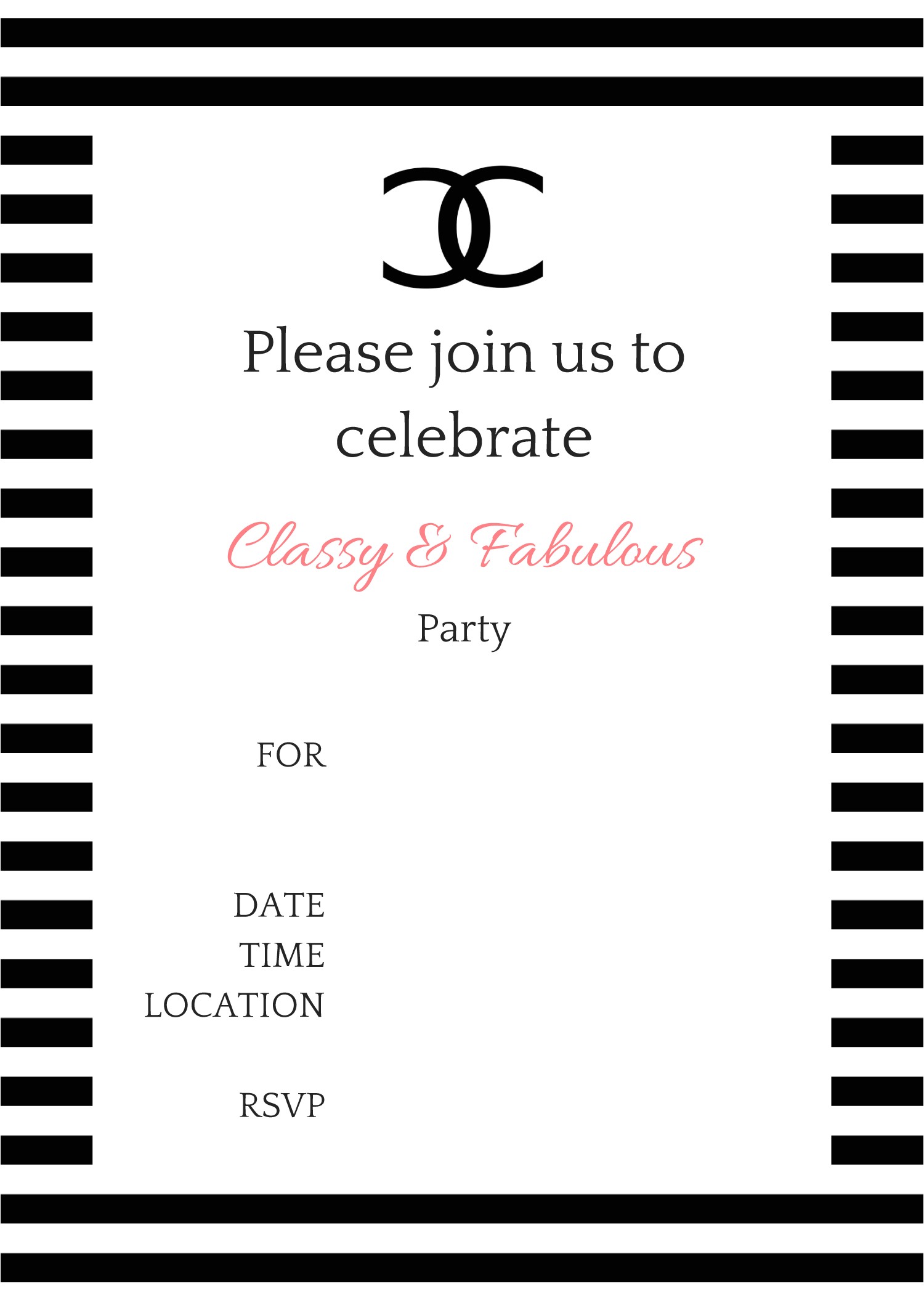 Chanel Party Invitation Template Coco Chanel Party Ideas Birthday Party Ideas themes