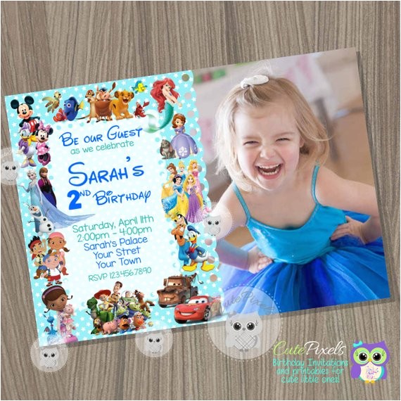 Character Birthday Party Invitations Disney Invitation Boy or Girl Invitationdisney Characters Character Birthday Party Invitations Disney Invitation Boy or Girl Invitationdisney Characters