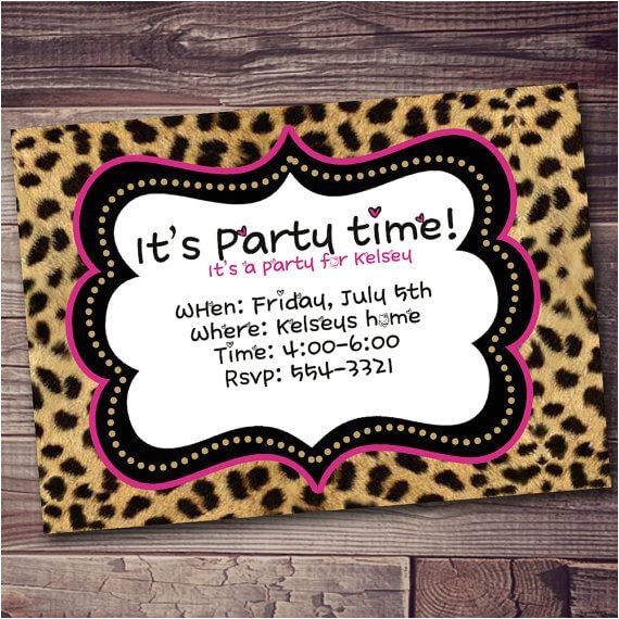 Cheetah Party Invitations Bachelorette Party Invitations Your Party Starts Here