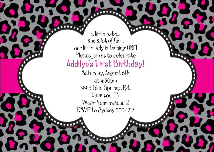 Cheetah Party Invitations Cheetah Print Invitations Free