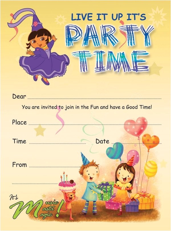 Childrens Party Invitation Template 17 Kids Party Invitation Designs Templates Psd Ai
