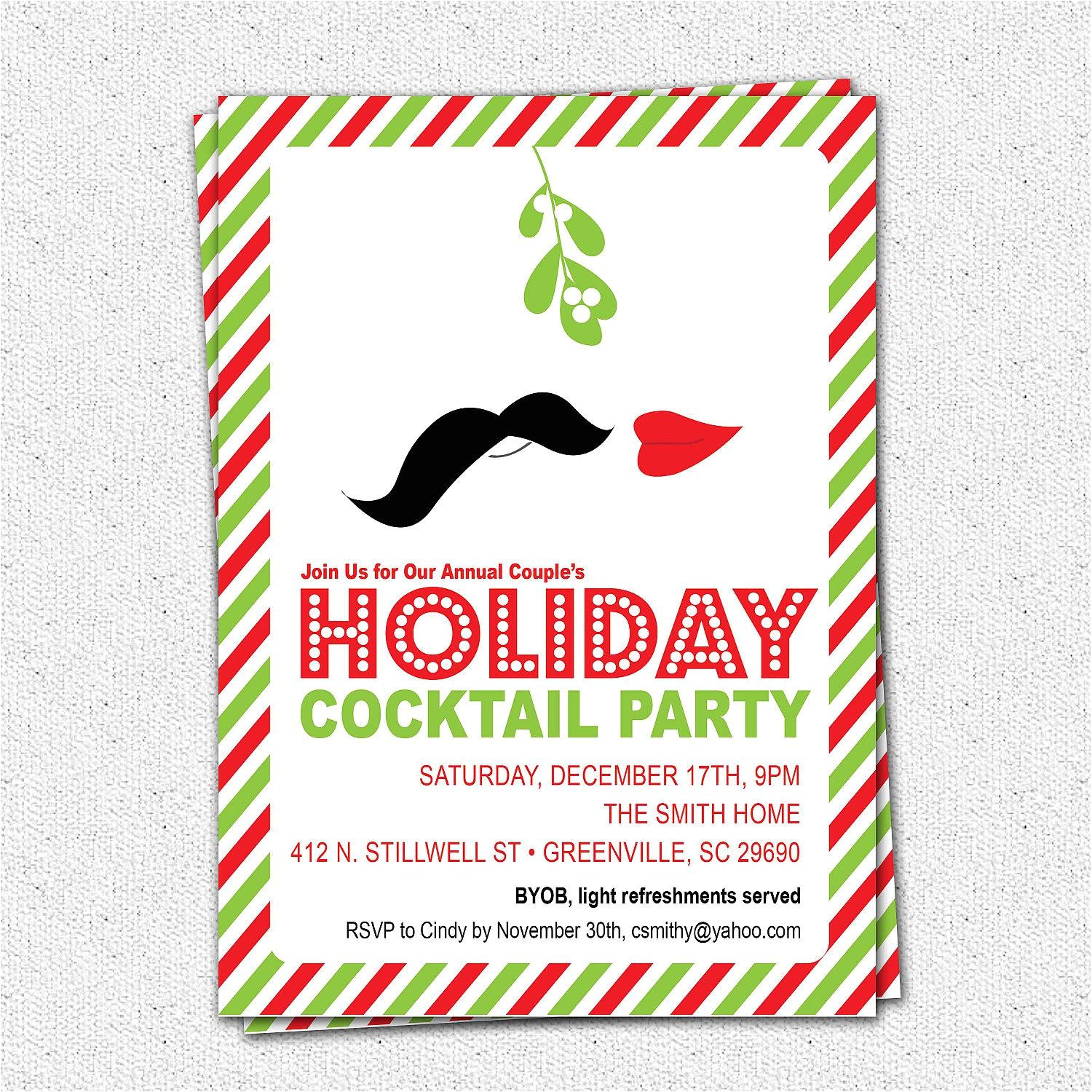 Christmas Cocktail Party Invitation Template Cocktail Party Invitations Party Invitations Templates