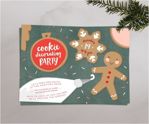 Christmas Cookie Decorating Party Invitations Free Christmas Cookie Decorating Party Invitations Printable