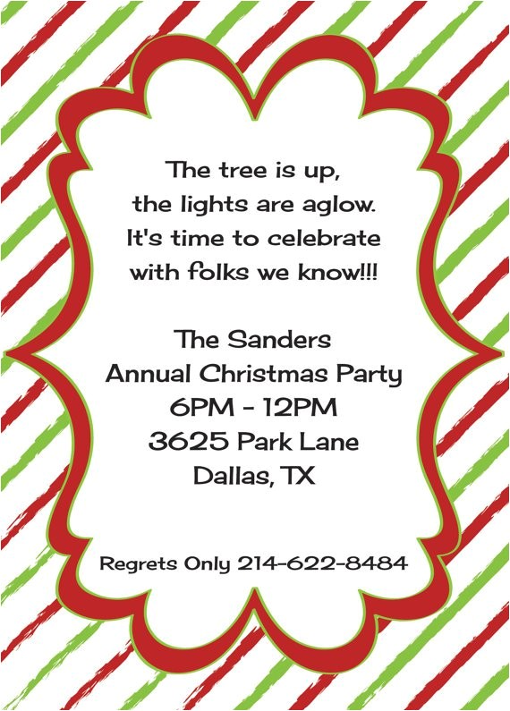 Christmas Eve Party Invitations Christmas Eve Dinner Invitation