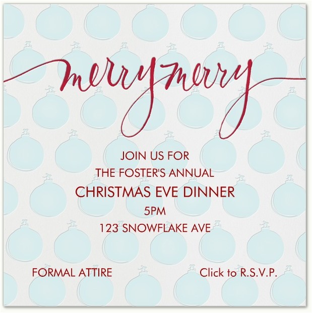 Christmas Eve Party Invitations Melancholy Smile Christmas Eve Invitations