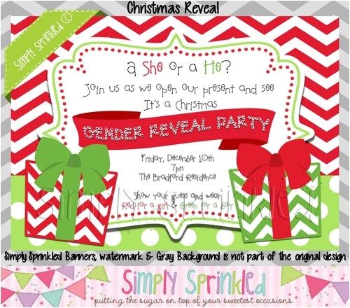 Christmas Gender Reveal Party Invitations Gender Reveal Invitations Christmas Pics Christmas