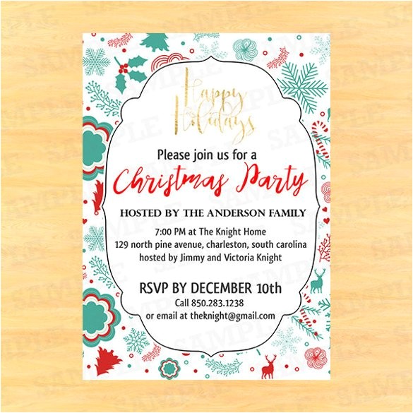 Christmas Party Invitation Email Templates Free 30 Christmas Invitation Templates Free Sample Example