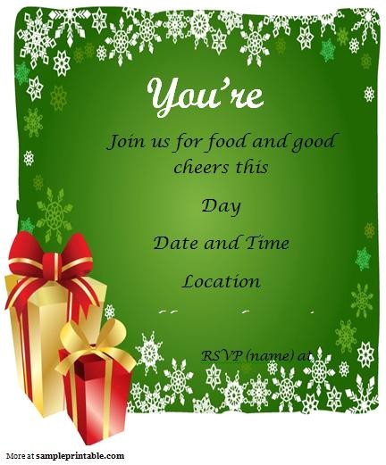 Christmas Party Invitation Samples Free 7 Best Images Of Christmas Party Free Printable Template