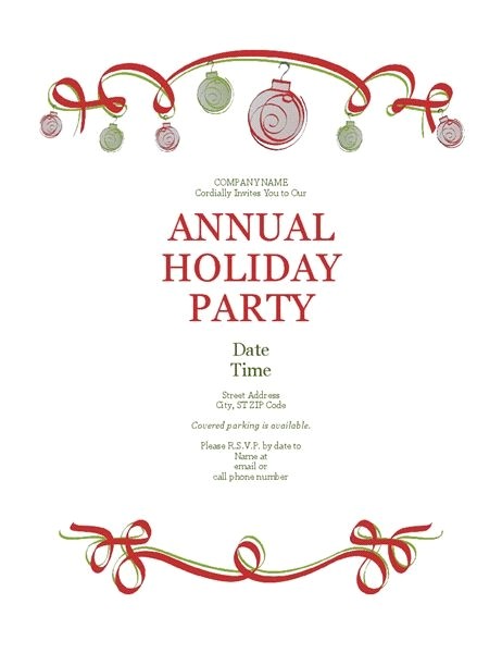 Christmas Party Invitation Template Outlook Christmas Holiday Party Email Invitation Template for