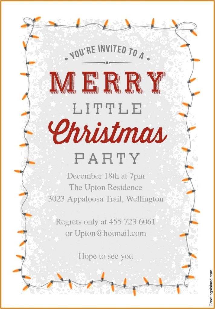Christmas Party Invitation Template Outlook Christmas Holiday Party Email Invitation Template for