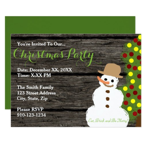 Christmas Party Invitations Design Your Own Create Your Own Christmas Party Invitation Zazzle