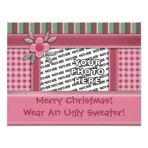 Christmas Party Invitations Design Your Own Create Your Own Ugly Sweater Christmas Party 4 25×5 5
