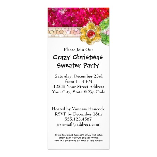 Christmas Party Invitations Design Your Own Create Your Own Ugly Sweater Christmas Party 4×9 25 Paper