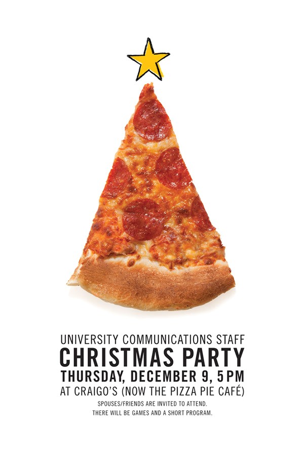 Christmas Pizza Party Invitations Christmas Invitations On Behance