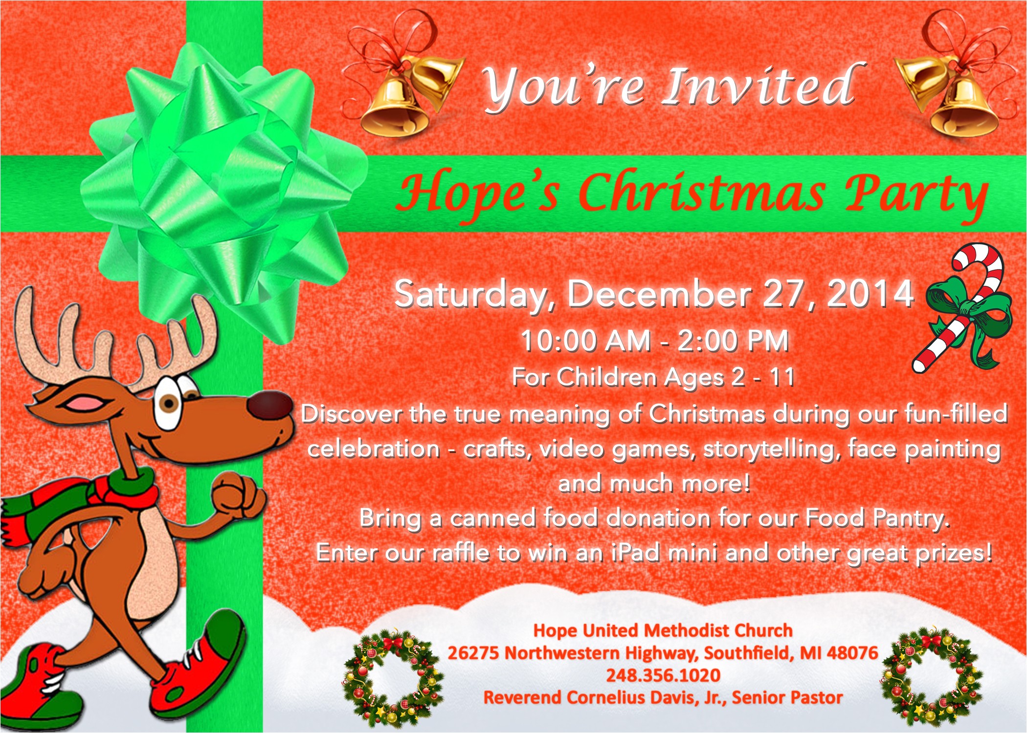 Church Christmas Party Invitation Church Christmas Party Invitation You are Invited