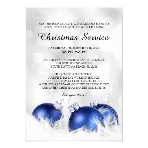 Church Christmas Party Invitation Church Christmas Service Invitation Template Zazzle