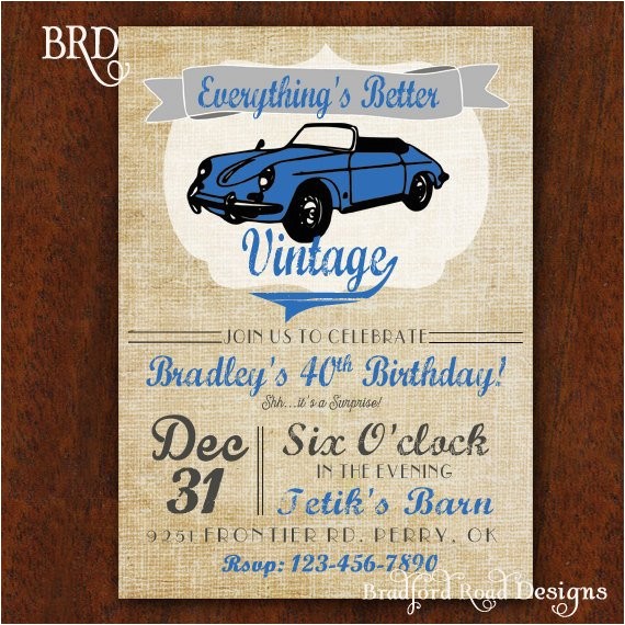 Classic Car Party Invitations Vintage Car Birthday Invitation Everything 39 S Better Classic Car Party Invitations Vintage Car Birthday Invitation Everything 39 S Better