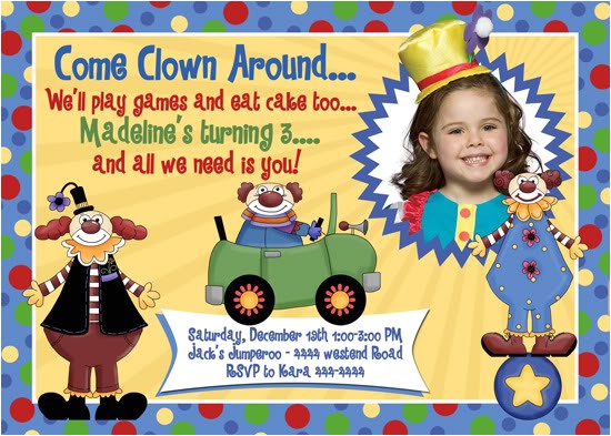Clown Birthday Party Invitations Clown Birthday Invitations Ideas Bagvania Free Printable