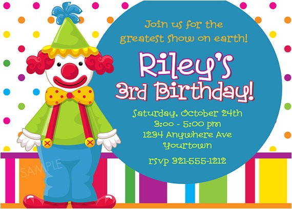 Clown Birthday Party Invitations Clown Birthday Invitations Ideas Bagvania Free Printable
