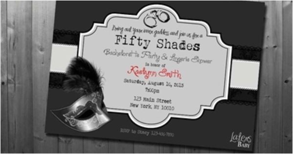 Co Ed Bachelor Bachelorette Party Invitations 50 Shades Of Grey Bachelorette Lingerie Party Invitation