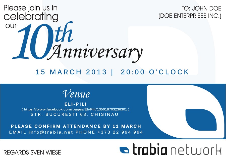 Company Anniversary Party Invitation Wording 8 Best Images Of Business Anniversary Celebration