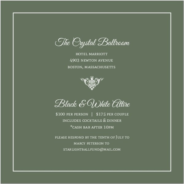 Company Anniversary Party Invitation Wording Green Elegant Monogram Business Anniversary Invitation