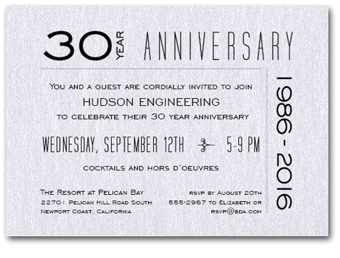 Company Anniversary Party Invitation Wording Modern Shimmery Crystal White Business Anniversary Invitations