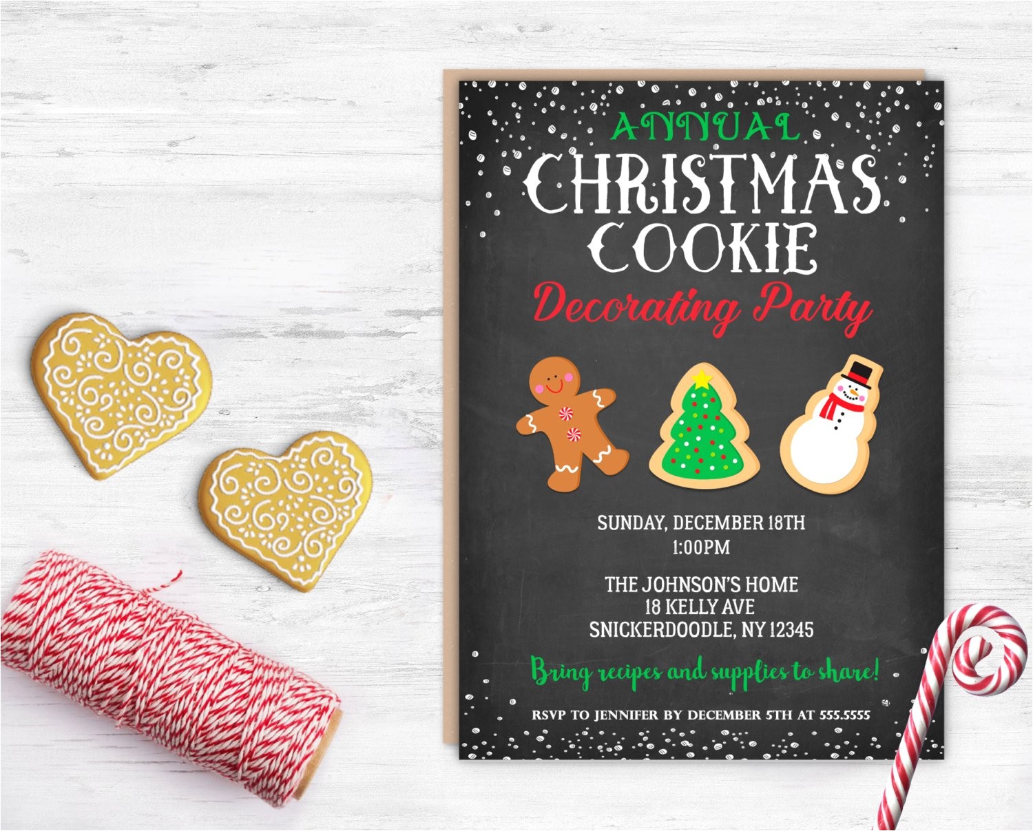 Cookie Decorating Party Invitations Cookie Decorating Party Cookie Party Invitation Annual