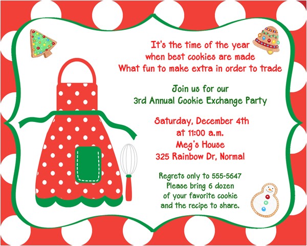 Cookie Swap Party Invitations 8 Best Images Of Cookie Swap Printable Invitation Template