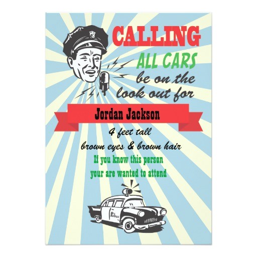 Cops and Robbers Party Invitations Cops and Robbers Birthday Party Invitation Zazzle