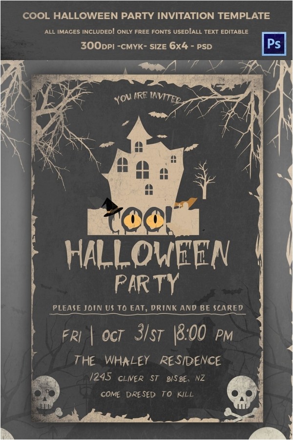 Costume Party Invitation Template 35 Halloween Invitation Free Psd Vector Eps Ai