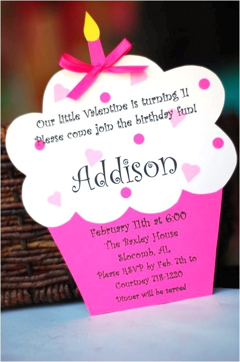 Cupcake Party Invitation Wording A Simple Favor Custom Valentine Birthday Invitations