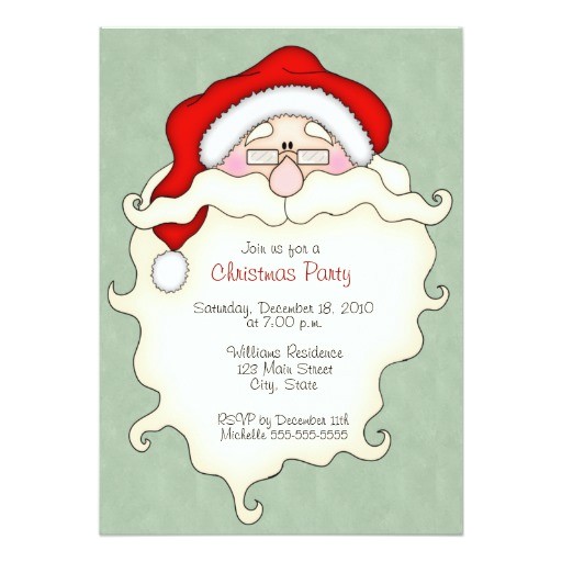 Cute Holiday Party Invites Sayings Cute Santa Christmas Party Invitations Zazzle
