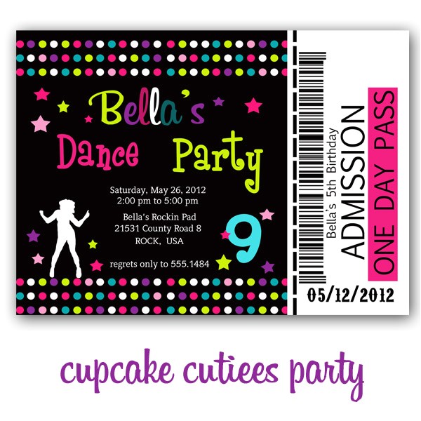 Dance Party Invitations Free Cupcake Cutiees Dance Party Invites and Printable Party Store Dance Party Invitations Free Cupcake Cutiees Dance Party Invites and Printable Party Store