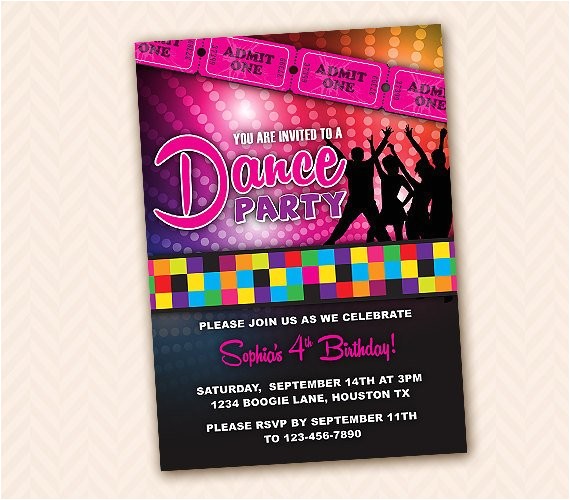 Dance Party Invitations Free Custom Dance Birthday Party Invitation Design Diy Printable Dance Party Invitations Free Custom Dance Birthday Party Invitation Design Diy Printable