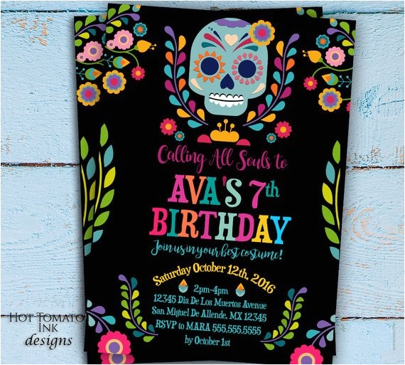 Day Of the Dead Party Invitation Template Day Of the Dead Invitation Dia De Los Muertos Invitation